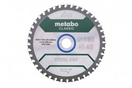 Metabo 628273000 HW/CT Steel Cut Circular Saw Blade 165 x 40T x 20mm Classic For MKS18LTX £21.95